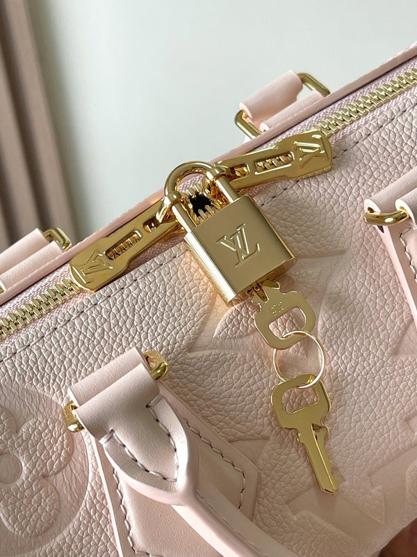 SPEEDY BANDOULIÈRE 20 IN PELLE IMPERO MONOGRAMMA ROSA CHIARO