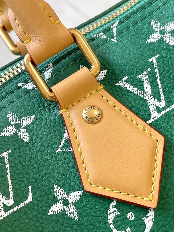 SPEEDY P9 BANDOULIÈRE 25 IN TELA MONOGRAM VERDE CON FERRAMENTA ORO