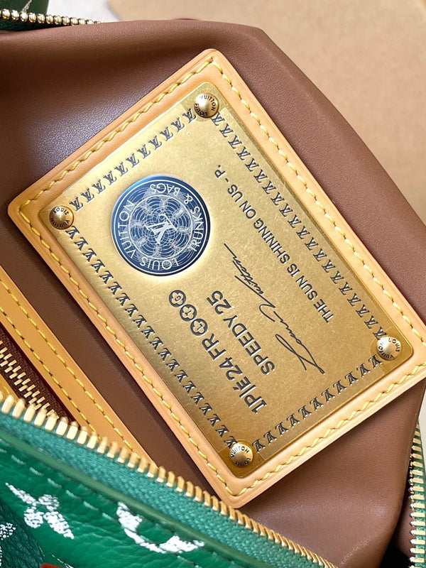 SPEEDY P9 BANDOULIÈRE 25 IN TELA MONOGRAM VERDE CON FERRAMENTA ORO