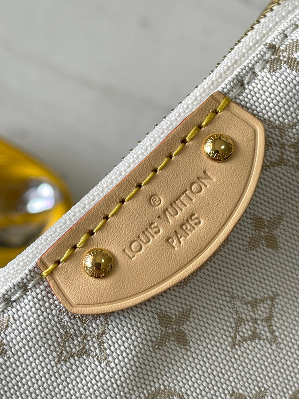 POCHETTE HILLS 20 IN MINI JACQUARD MONOGRAM BIANCO