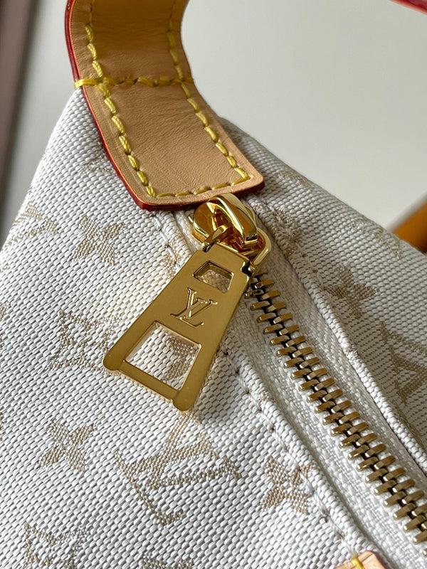 POCHETTE HILLS 20 IN MINI JACQUARD MONOGRAM BIANCO