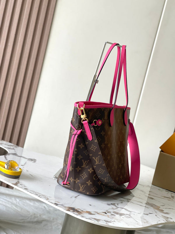 Neverfull reversibile MM 31 Inside Out manico rosa scuro