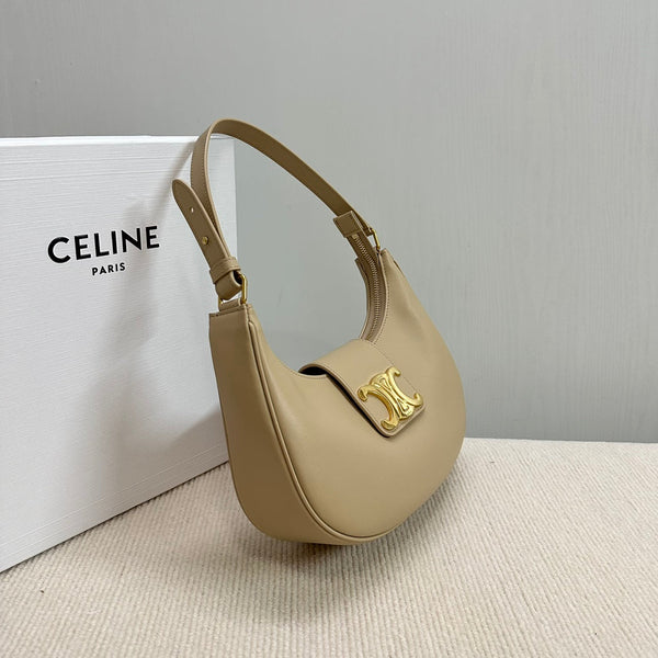MEDIUM AVA BAG 23 IN DOMINO SMOOTH CALFSKIN GOLD LOGO