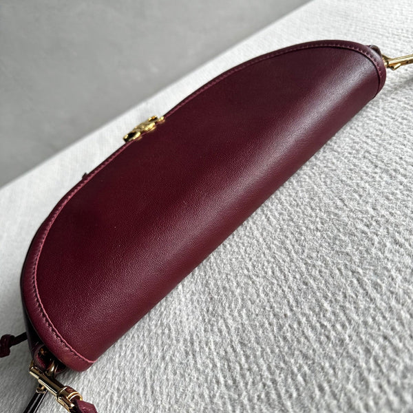 CL Halfmoon Triomphe Small Bag 25cm Burgundy Lambskin