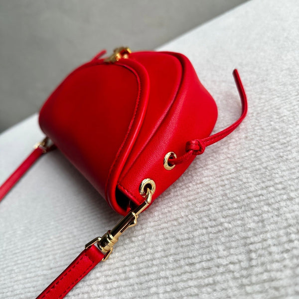 CL Halfmoon Triomphe Small Bag 25cm Red Lambskin