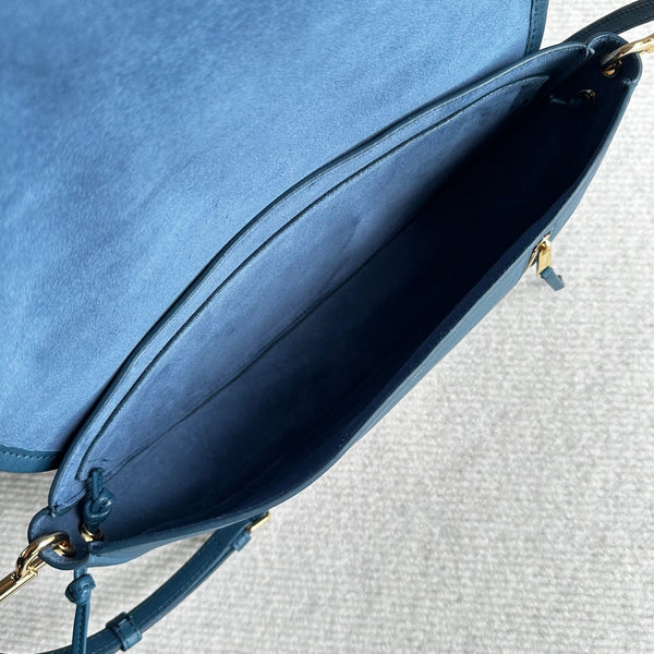 CL Halfmoon Triomphe Small Bag 25cm Teal Green Lambskin