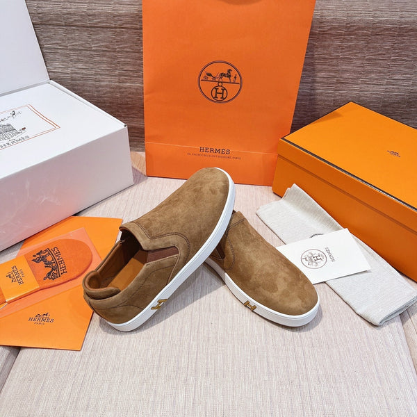 HM Men's 25 Lucky Slip-on in pelle scamosciata marrone 713098