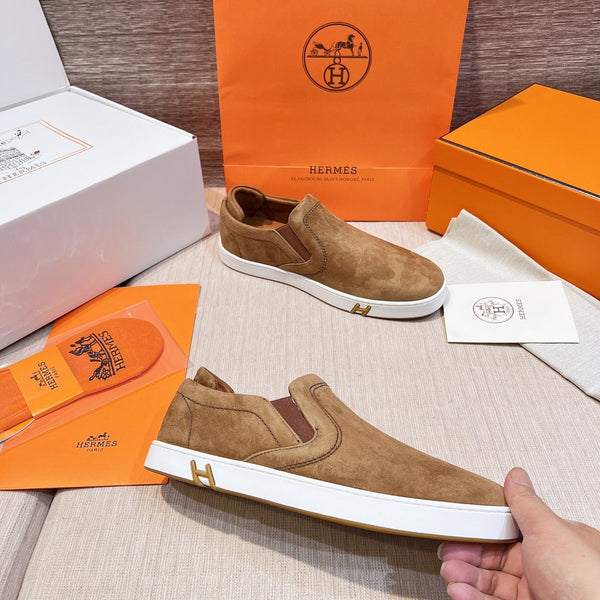 HM Men's 25 Lucky Slip-on in pelle scamosciata marrone 713098