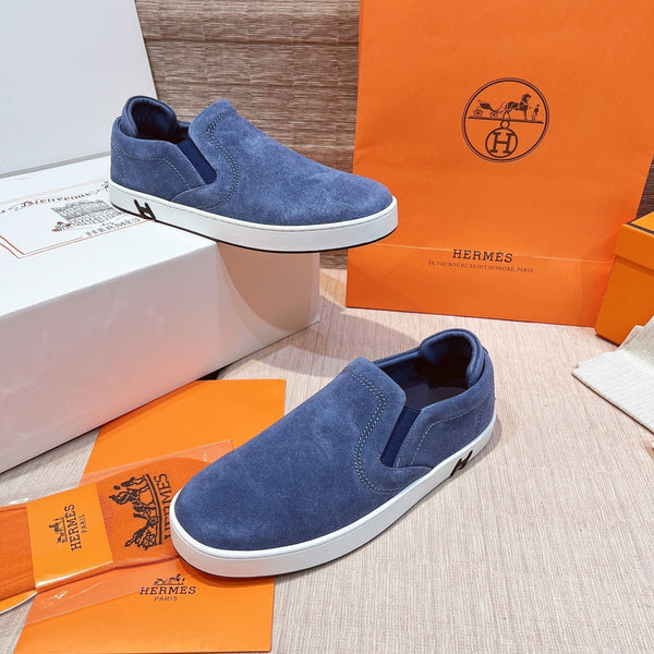 HM Men's 25 Lucky Slip-on Blue Suede 713101