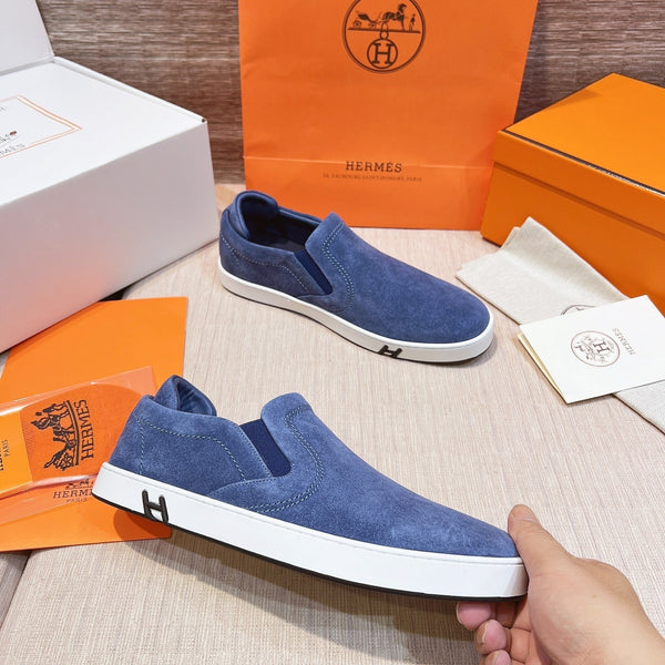 HM Men's 25 Lucky Slip-on Blue Suede 713101