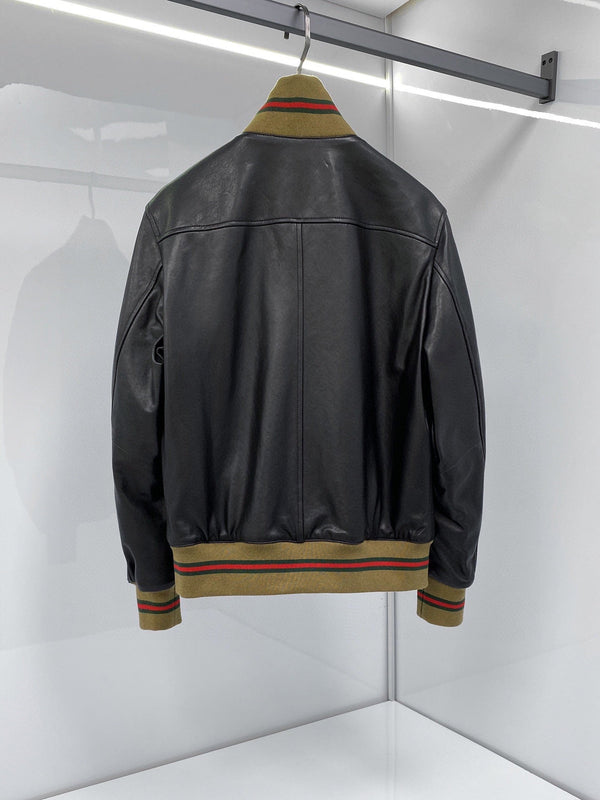 Gucci Jacket Black Lambskin 298820