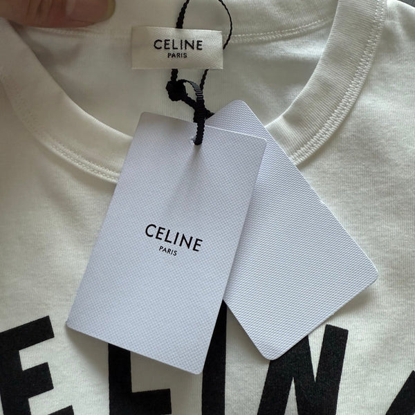 T-shirt à manches courtes coupe slim Celine PE26 Coton 350459