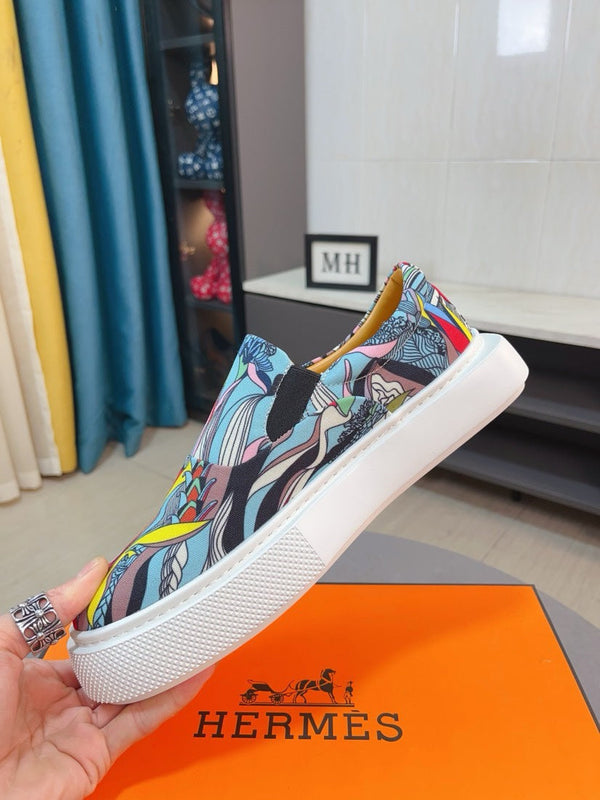HM LANCE SLIP-ON SNEAKER MULTICOLOR DENIM