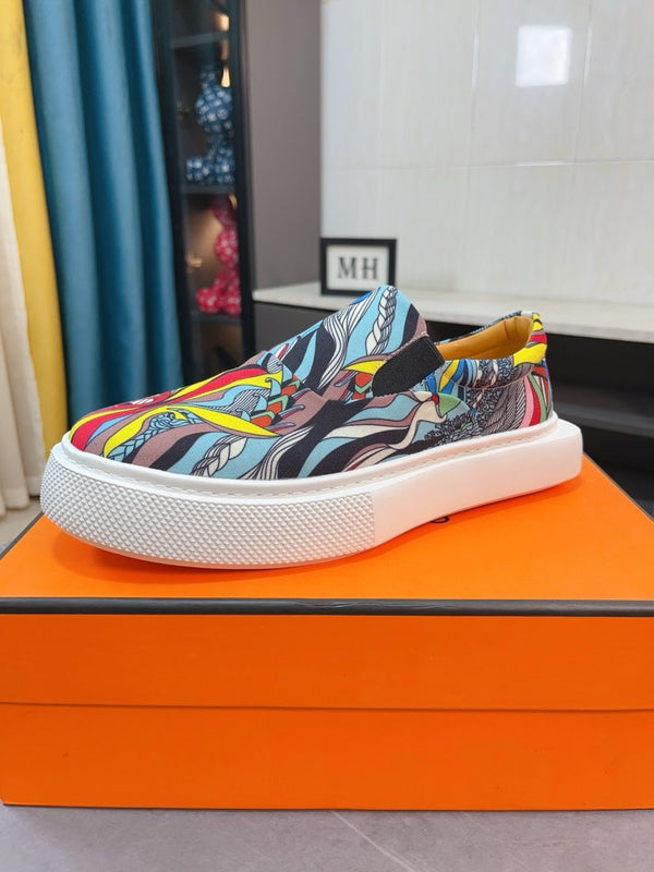 HM LANCE SLIP-ON SNEAKER MULTICOLOR DENIM