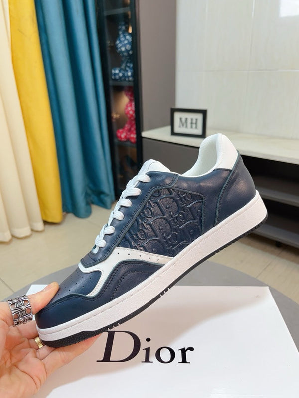 CD B27 LOW-TOP SNEAKER NAVY MONOGRAM CALFSKIN