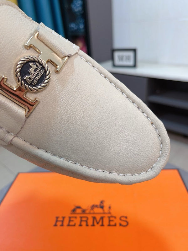 HM Men's Loafer White Cowhide 521949