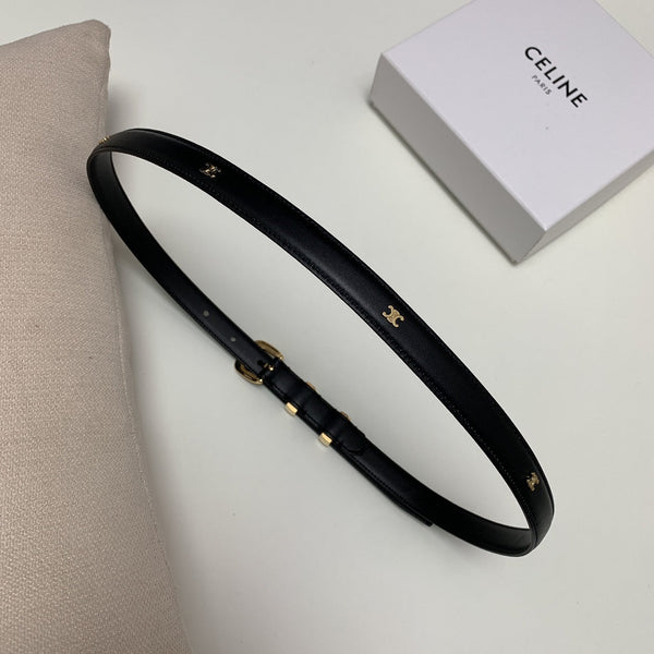 CEL 18mm Gold Belt Black Cowhide 176690