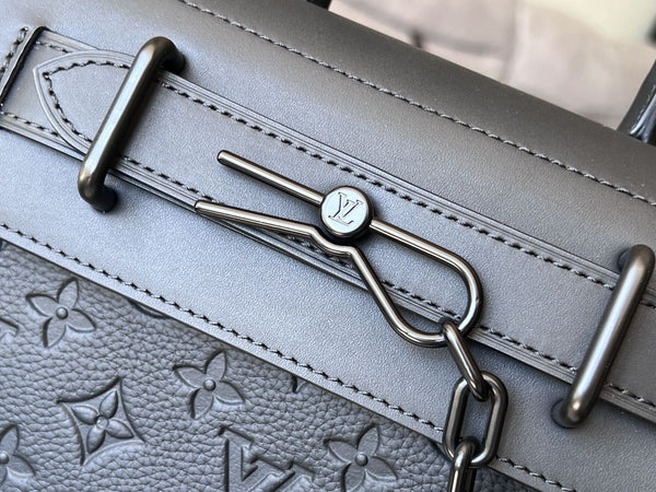 Borsa LV Steamer PM 25 cm in pelle Taurillon Monogram nera