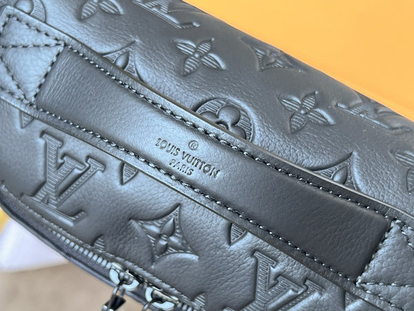 LV Rush Bumbag Black Monogram Shadow calfskin