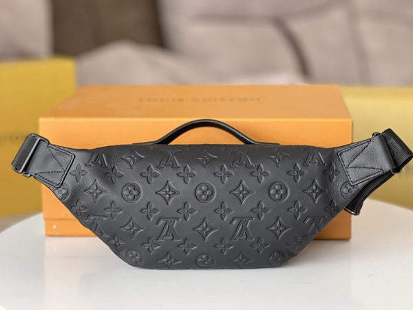 LV Rush Bumbag Black Monogram Shadow calfskin
