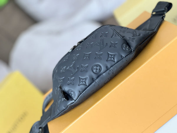LV Rush Bumbag Black Monogram Shadow calfskin
