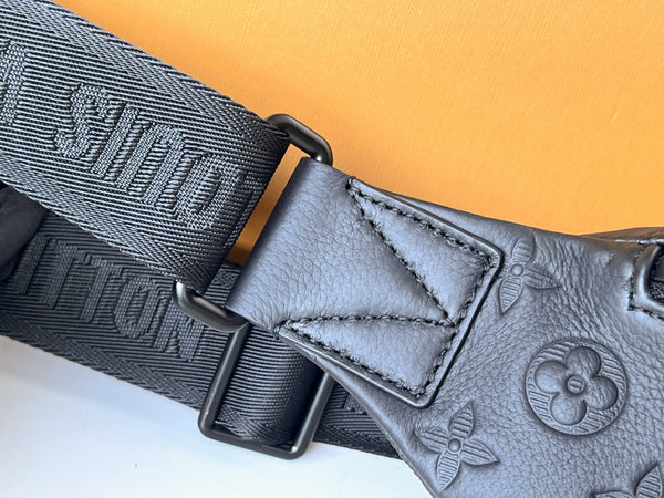 LV Rush Bumbag Black Monogram Shadow calfskin