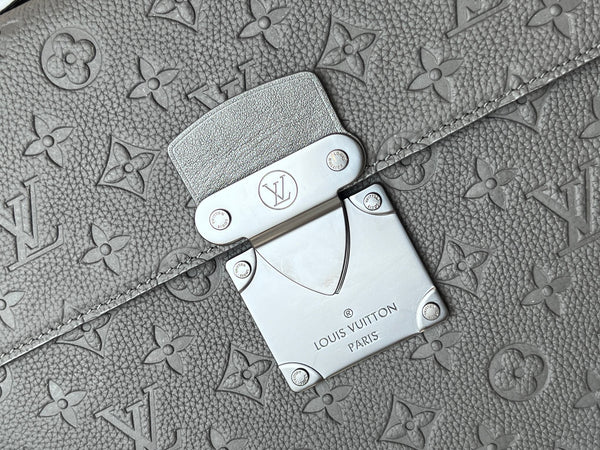 LV S-Lock Briefcase 39cm Black Taurillon Monogram leather