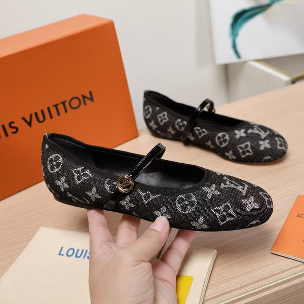 LV 25C Romy Flat Black Monogram Denim Fabric 218303