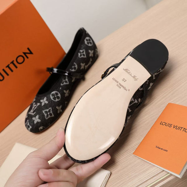 LV 25C Romy Flat Black Monogram Denim Fabric 218303