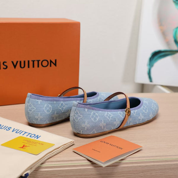 Tessuto denim monogramma blu pastello LV 25C Romy 218302