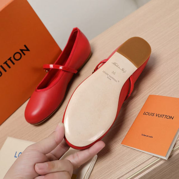 LV 25C Romy Flat Pelle di pecora rossa 218301