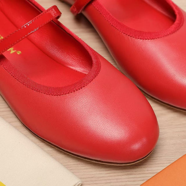 LV 25C Romy Flat Pelle di pecora rossa 218301