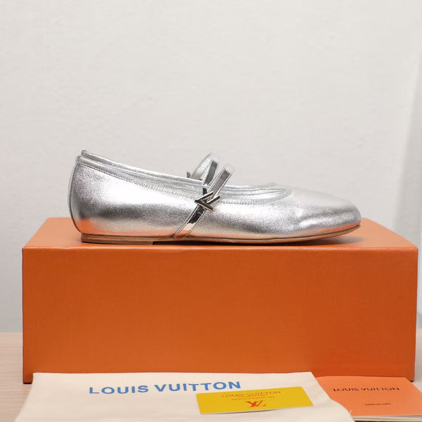 LV Romy Flat Silver Color Metallic Lambskin 218323