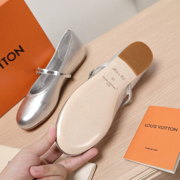 LV Romy Flat Silver Color Metallic Lambskin 218323