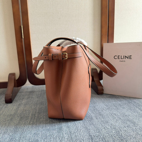 SMALL CABAS ANAÏS CUIR TRIOMPHE 28 IN BRONZE ORANGE GRAINED CALFSKIN