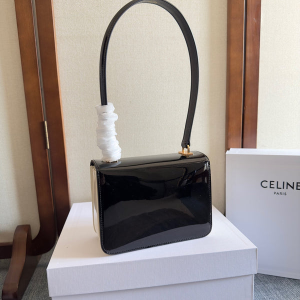 TEEN GARANCE BAG 18 IN BLACK AND WHITE PATENT CALFSKIN