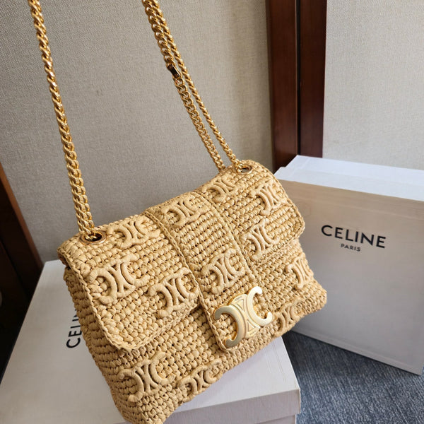 CL Medium Victoire Bag 25cm Beige Raffia 288855