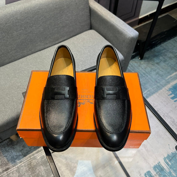 MOCASSINO HM PARIS IN PELLE DI VITELLO EPSOM NERA