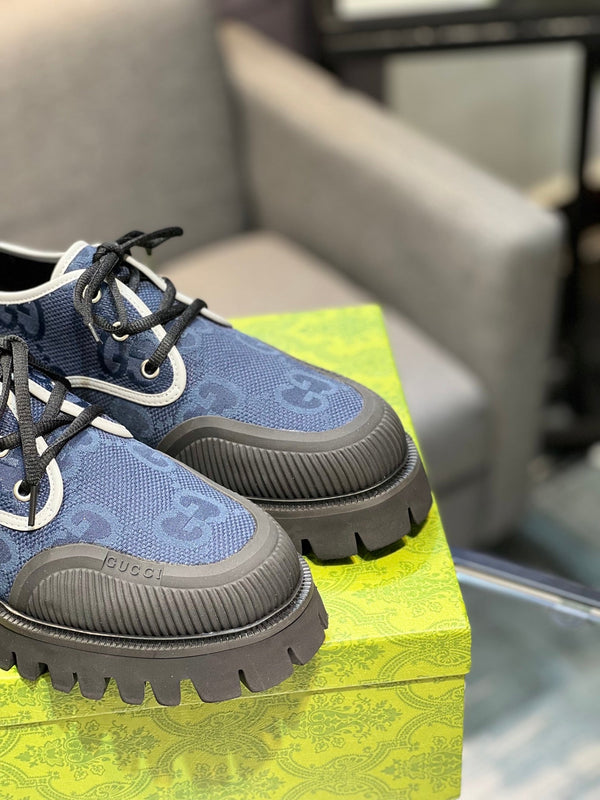 GG Men's 25 Maxi GG Sneaker Blue Black Canvas 720792