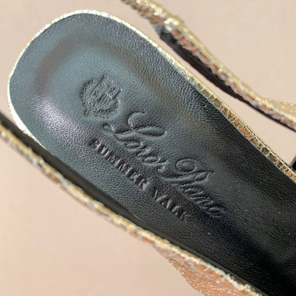 Rebecca Slingbacks 50 Black Gold Calfskin