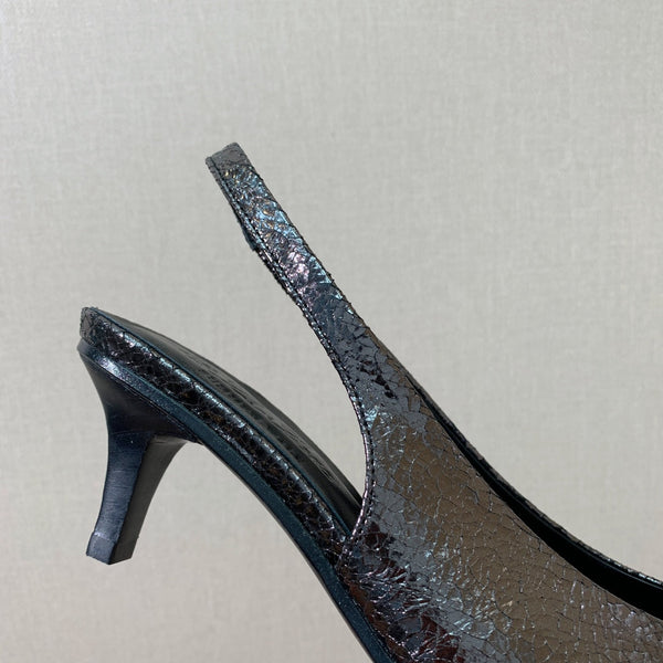 Rebecca Slingbacks 50 Black Brown Calfskin