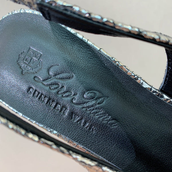 Rebecca Slingbacks 50 Black Silver Calfskin