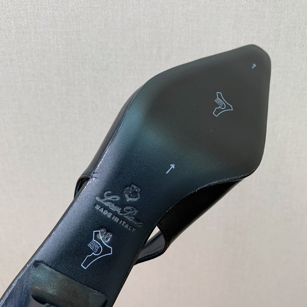 Rebecca Slingbacks 50 Black Calfskin