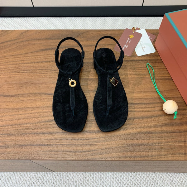 Mindil Sandal Black Seude