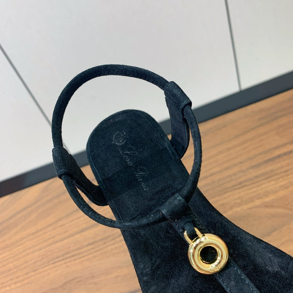 Mindil Sandal Black Seude