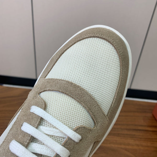 LP NEWPORT WALK SNEAKERS KHAKI AND CREAMY WHITE SUEDE