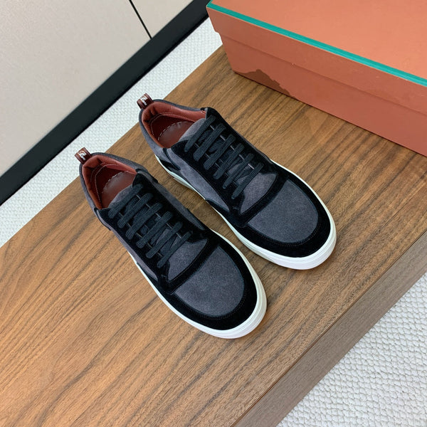 LP NEWPORT WALK SNEAKERS BLACK AND LEAD SUEDE