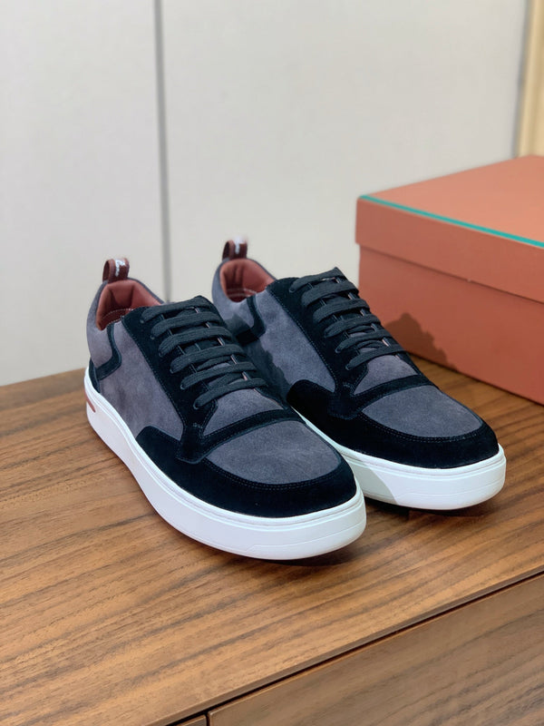 LP NEWPORT WALK SNEAKERS BLACK AND LEAD SUEDE