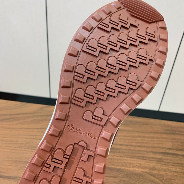 LP Week End Walk Sneaker In Purple Mix Black Denim Fabric And Sudede 984390