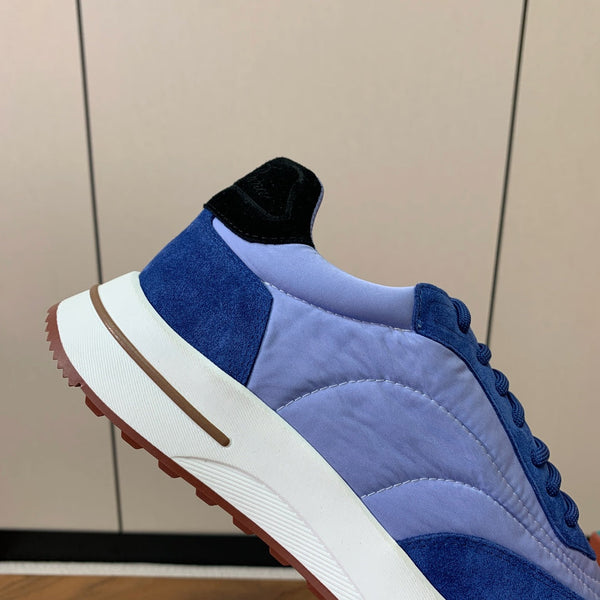 LP Week End Walk Sneaker In Could Blue Mix Blue Denim Fabric And Sudede 984386